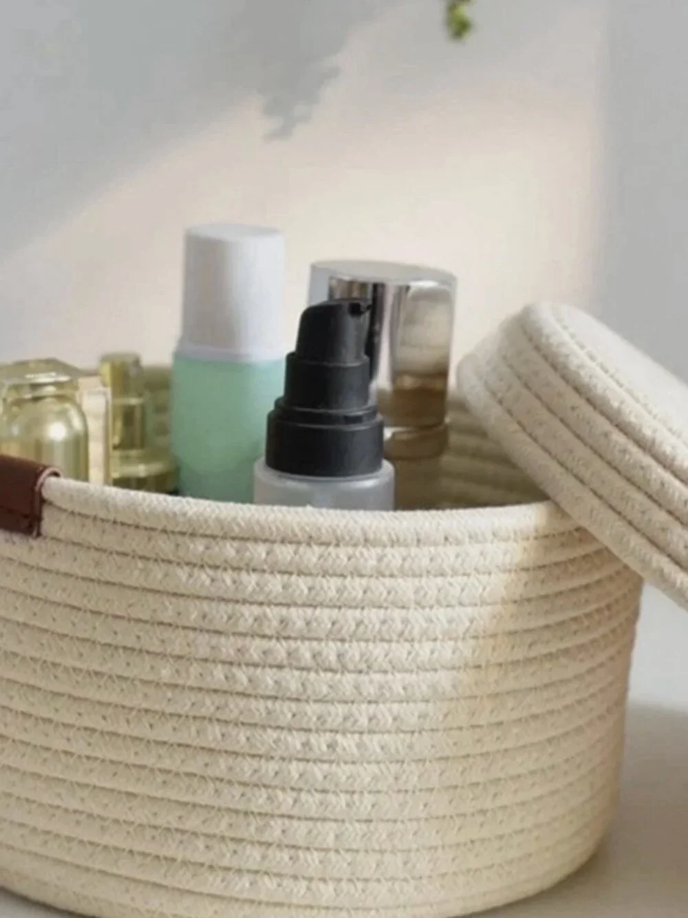 Braided Storage Baskets In Elegant Designs for Home and Office Use 2 Pieces Set